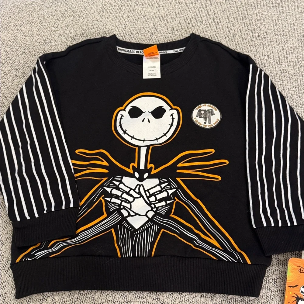 Nightmare before Christmas Skeleton Sweatshirt and Pants Set kids size 5‎